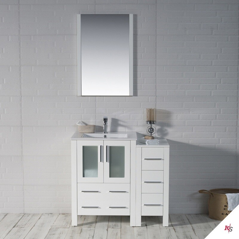 36 Inch Sydney Vanity With Side Cabinet 36 Inch Sydney Vanity With Side Cabinet