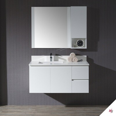 Monaco 42 Inch Vanity (Wall Hung, Chrome Legs, Wood Legs)