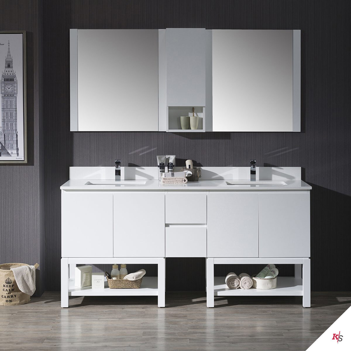 Monaco 72 Inch Vanity