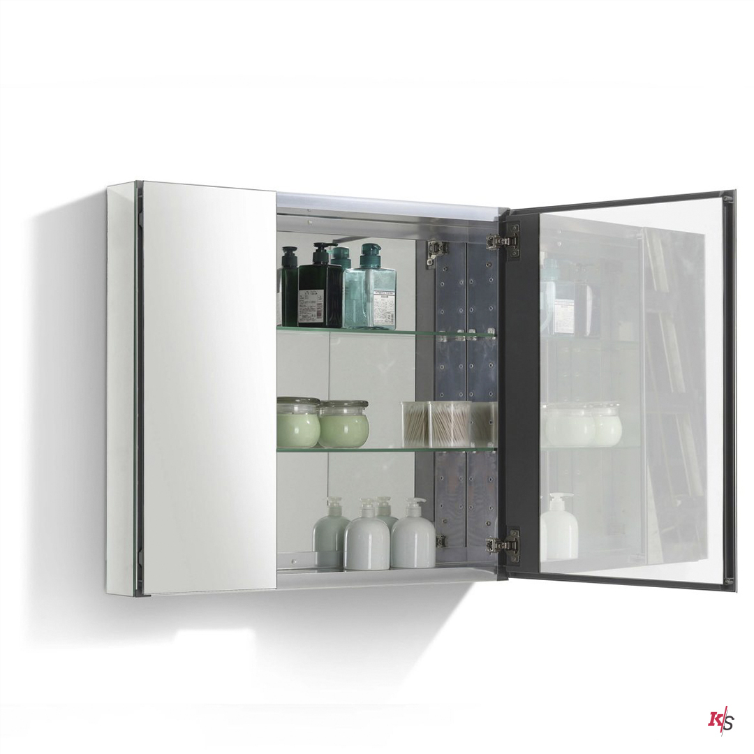 30″ Aluminum Medicine Cabinet with Mirror