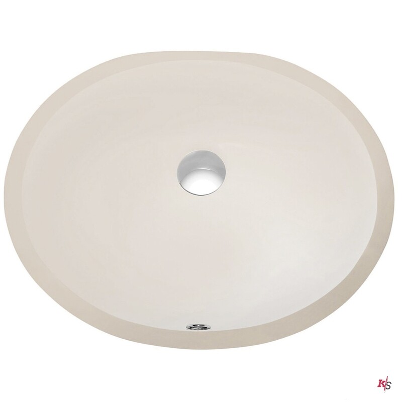 Undercounter Basin -Biscuit 17&Quot; X 14&Quot; Oval