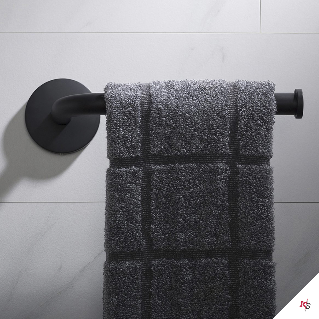 24 Single Towel Bar – Matte Black