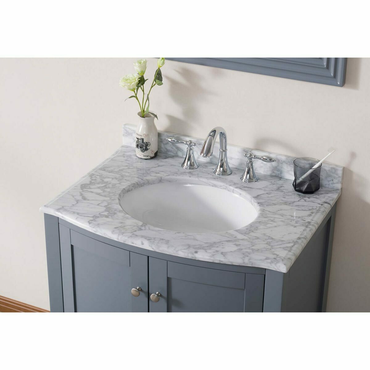 30&Quot; Countertop - White Carrara Marble