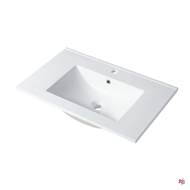 Ceramic Basin 30&Quot; X 18&Quot; Top-Mount Rectangular