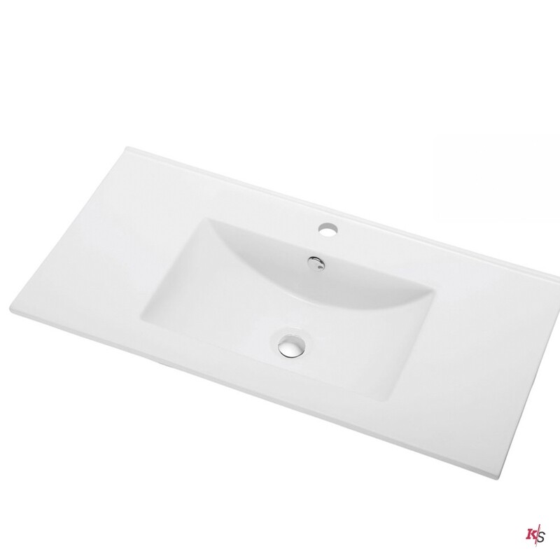 Ceramic Basin 36&Quot; X 18&Quot; Top-Mount Rectangular