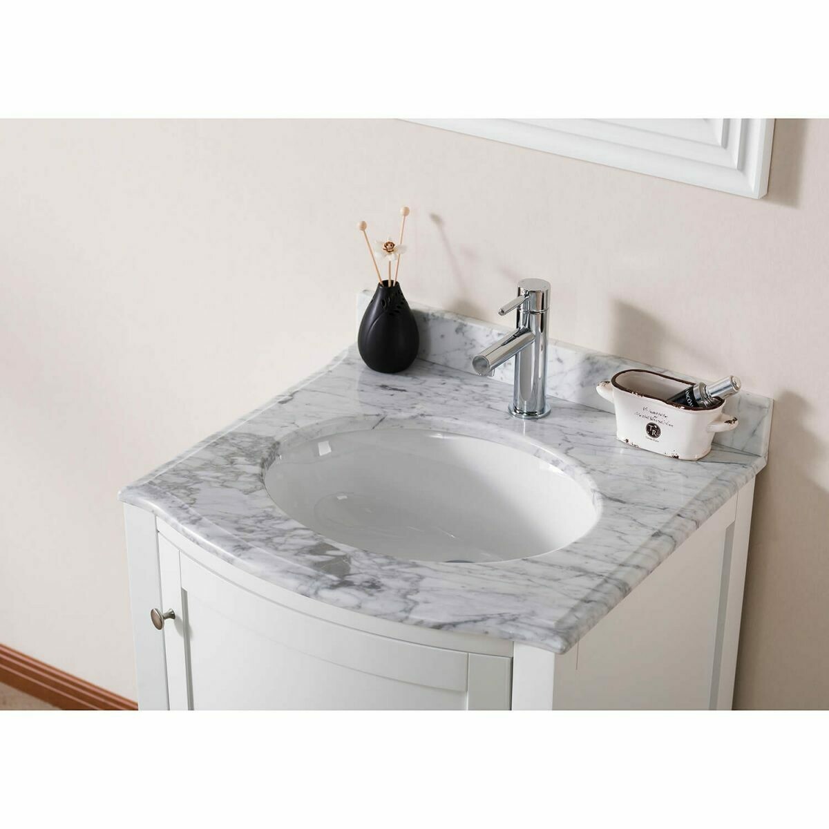 24 24&Quot; Countertop - White Carrara Marble