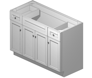 48 Inch Alaska White Shaker Vanity 48 Inch Alaska White Shaker Vanity
