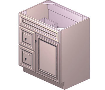 30 Inch Lexington Ivory Vanity (Door Right)