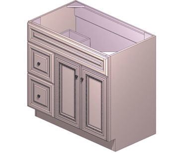 36 Inch Lexington Ivory Vanity (Door Right) 36 Inch Lexington Ivory Vanity (Door Right)