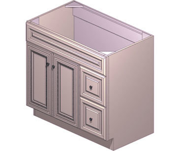 36 Inch Lexington Ivory Vanity (Door Left)