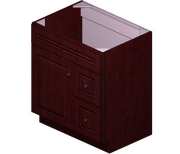 30 Inch Cardinal Cherry Vanity (Door Right)