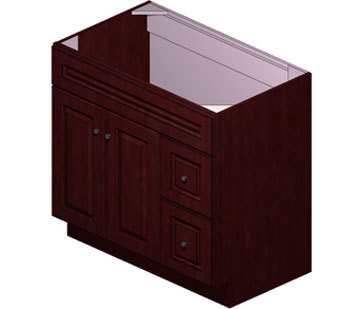 36 Inch Cardinal Cherry Vanity (Door Right) 36 Inch Cardinal Cherry Vanity (Door Right)