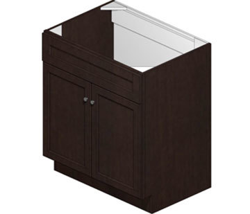 30 Inch Espresso Shaker Vanity EBS-V3021