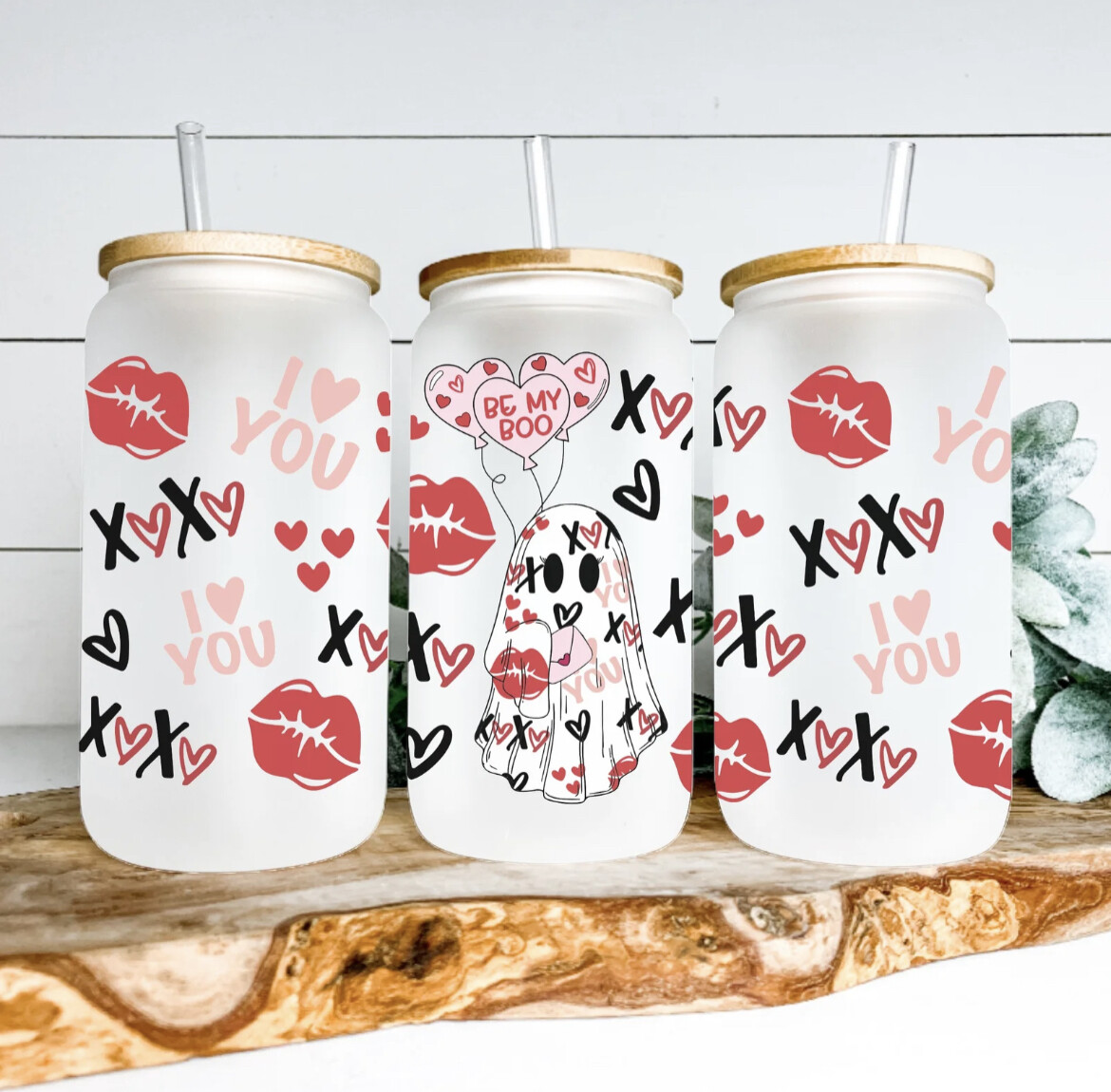 BE MY BOO GLASS CUP