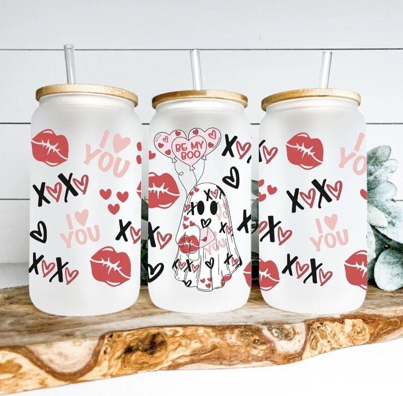 BE MY BOO GLASS CUP