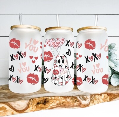 BE MY BOO GLASS CUP