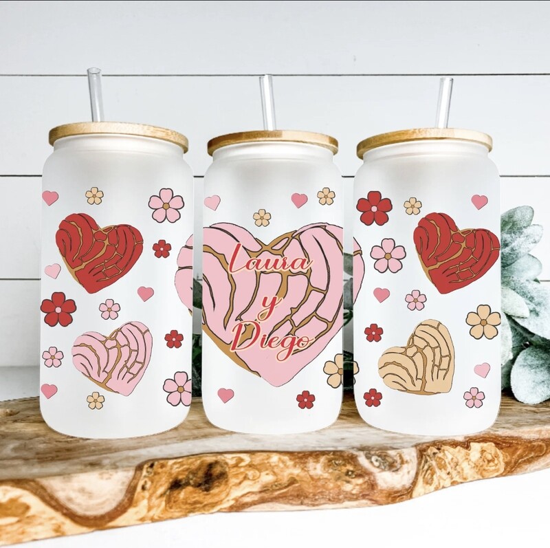 LOVE CONCHAS GLASS CUP