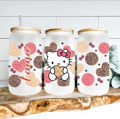 KITTY VALENTINES DAY GLASS CUP