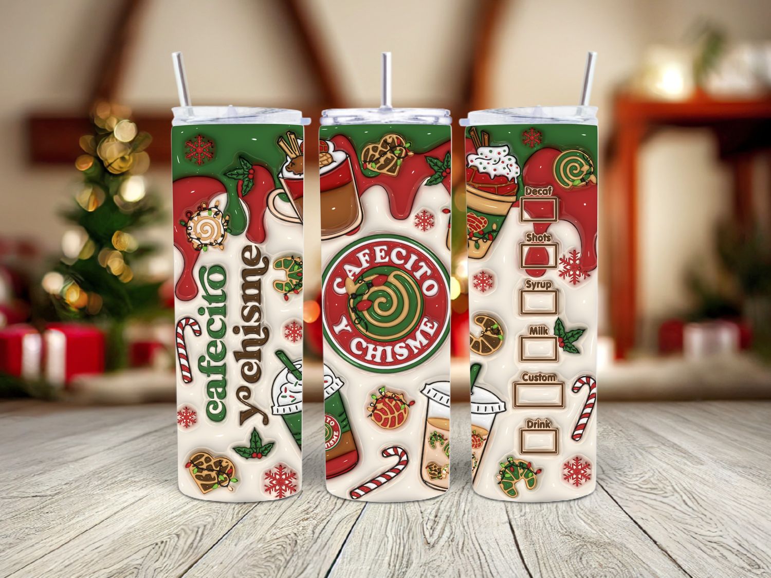 Christmas Coffee 3D Tumbler