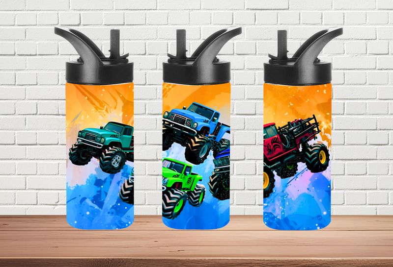Monster Truck Water Bottle