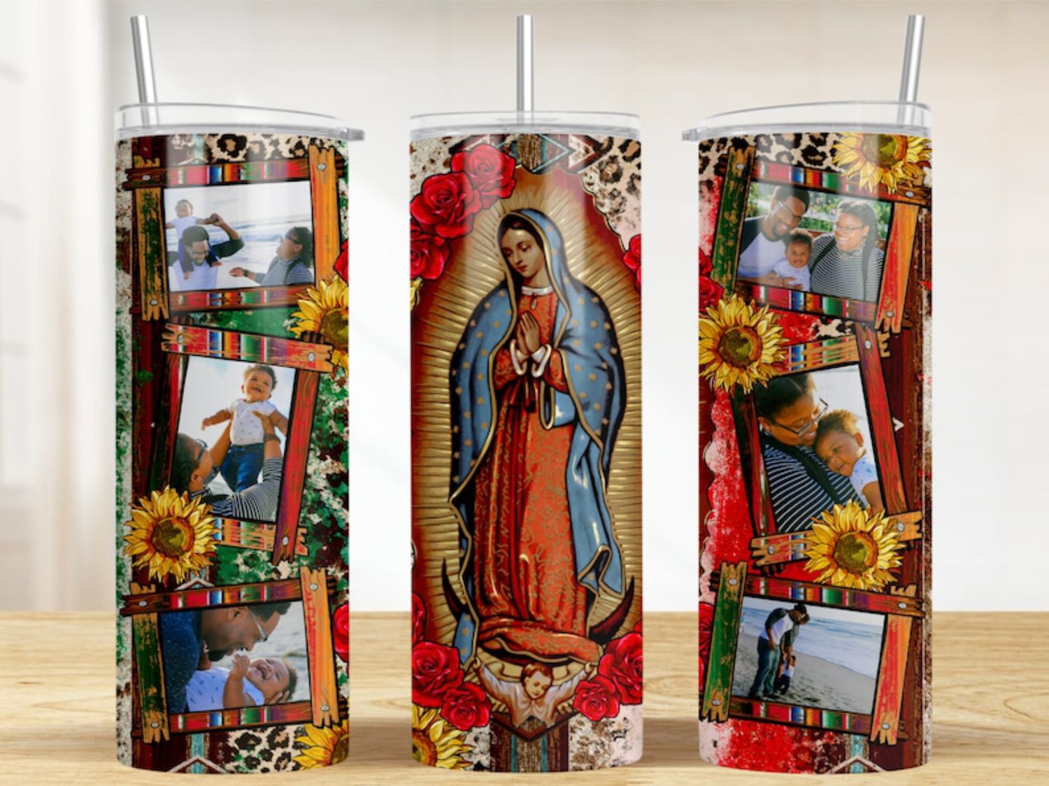 Guadalupana Family Pictures Tumbler