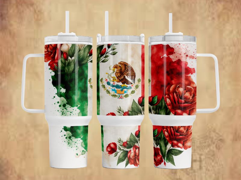 MEXICAN FLAG 40oz TUMBLER