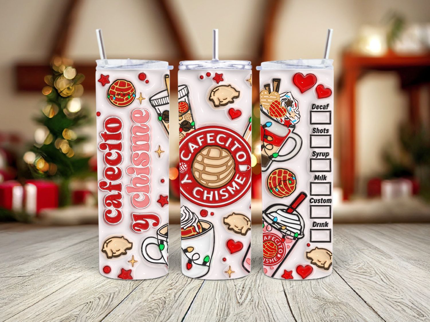 3D Christmas Cafecito And Chisme