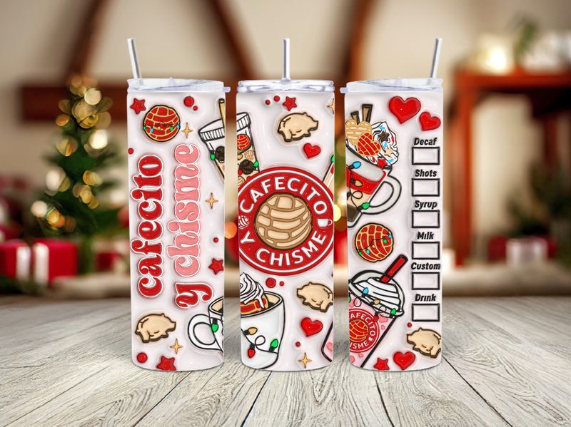 3D Christmas Cafecito And Chisme