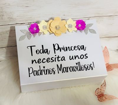 GIRL BAPTISM PADRINOS PROPOSAL BOX