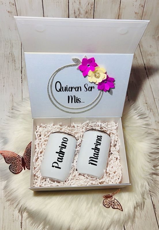 GIRL BAPTISM PADRINOS PROPOSAL BOX