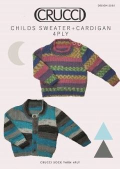 Crucci Pattern - Childs Sweater and Cardigan 4ply 2205