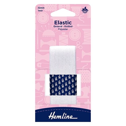 Hemline Knitted Elastic  40mm Wide, 1Metre