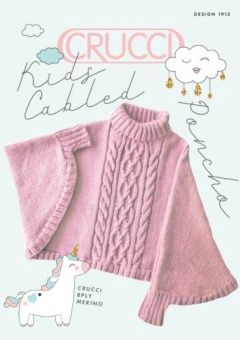 Crucci Pattern Kids Cabled Poncho 1915