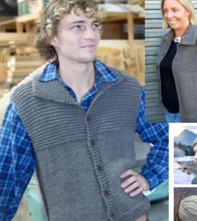 Countrywide Pattern Collared Vest 14ply P253