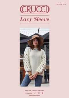 Crucci Pattern Lacy Sleeve Sweater 1828
