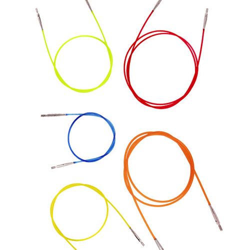 Knitpro: Interchangeable Cables w/ key and end caps Black, 126cm makes 150cm