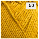 Soft Cotton 8ply DK 100g Colour Shade 50 Mustard