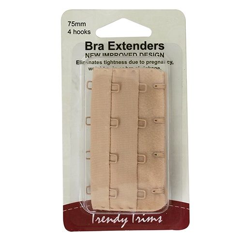 Hemline Bra Back Extender 75mm Skin x 1 Set