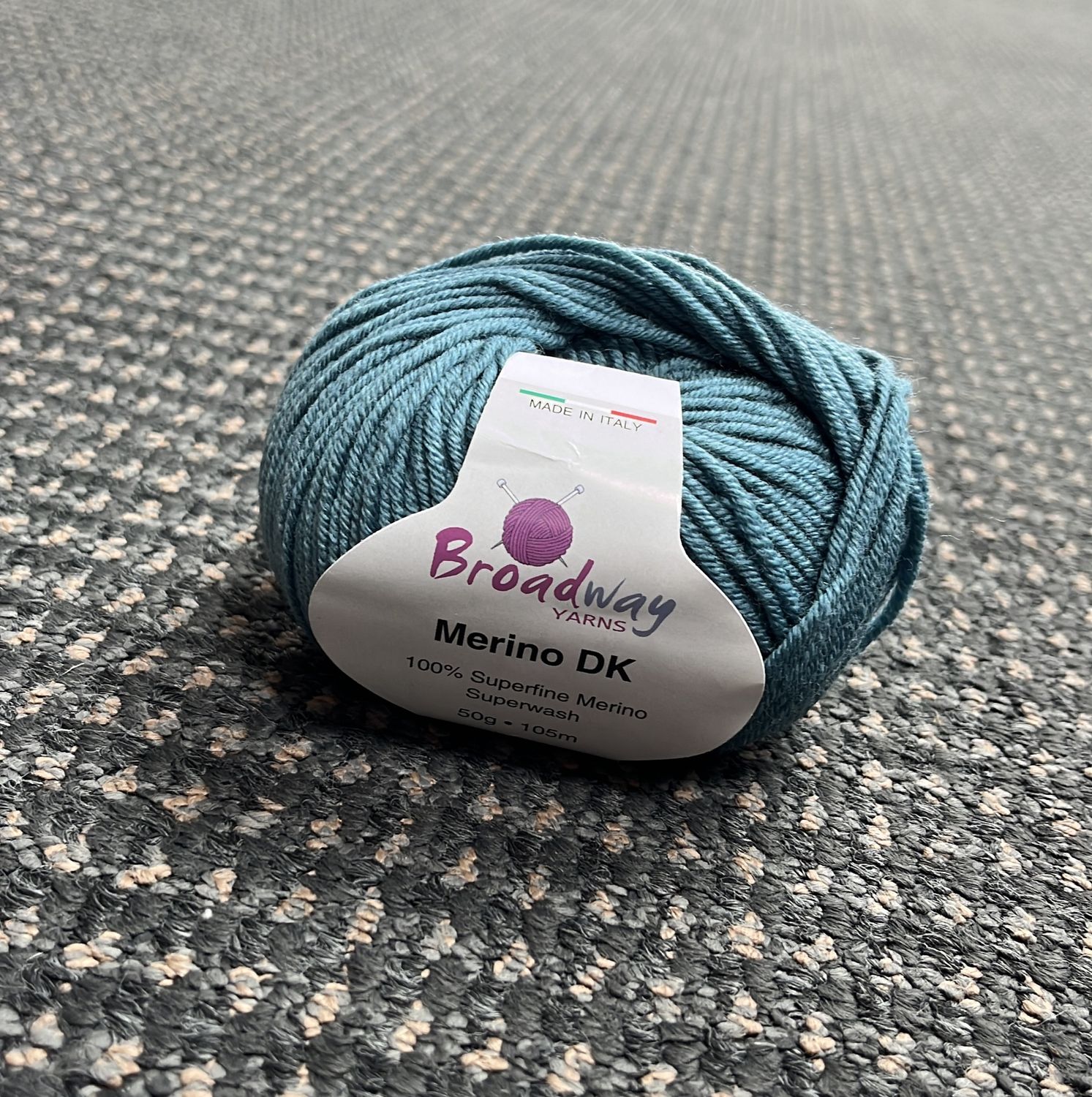 Broadway Yarn DK Merino 50g 105m  Colour 1203 Aquamarine