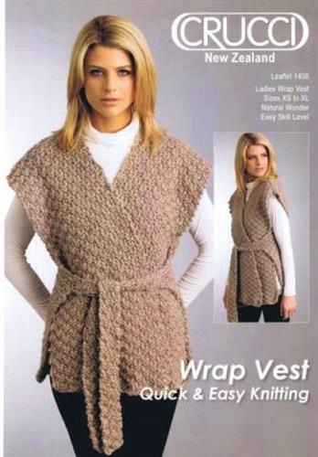 Crucci Pattern - Wrap Vest 14ply Womens 1408