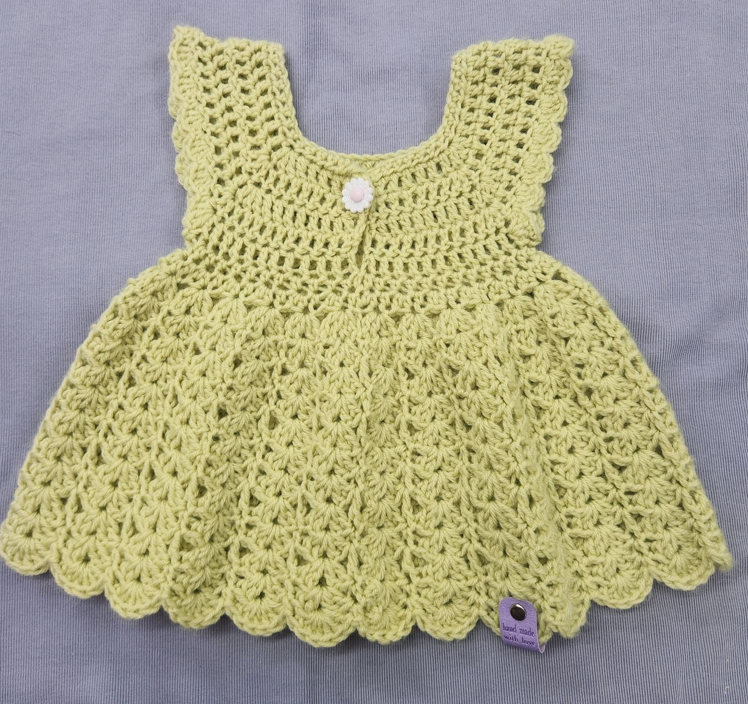 Green Dress - Cotton 6 to 12 months