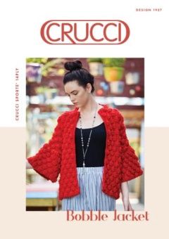 Crucci Pattern 1927 Red Bobble Jacket Sporte 14ply
