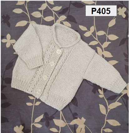 Pattern - Organic Cotton and Cashmere Baby Cardigan 0-12months