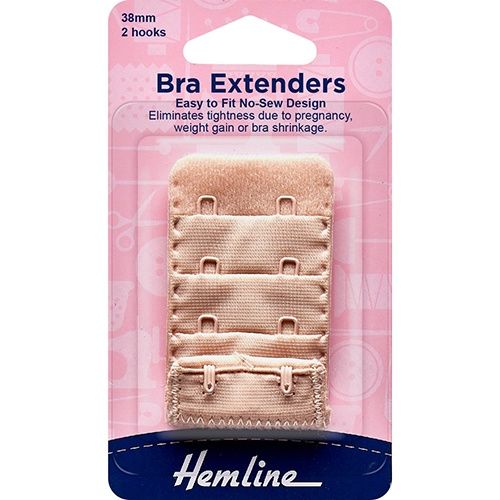 Hemline Bra Back Extender 38mm Skin x 1 Set