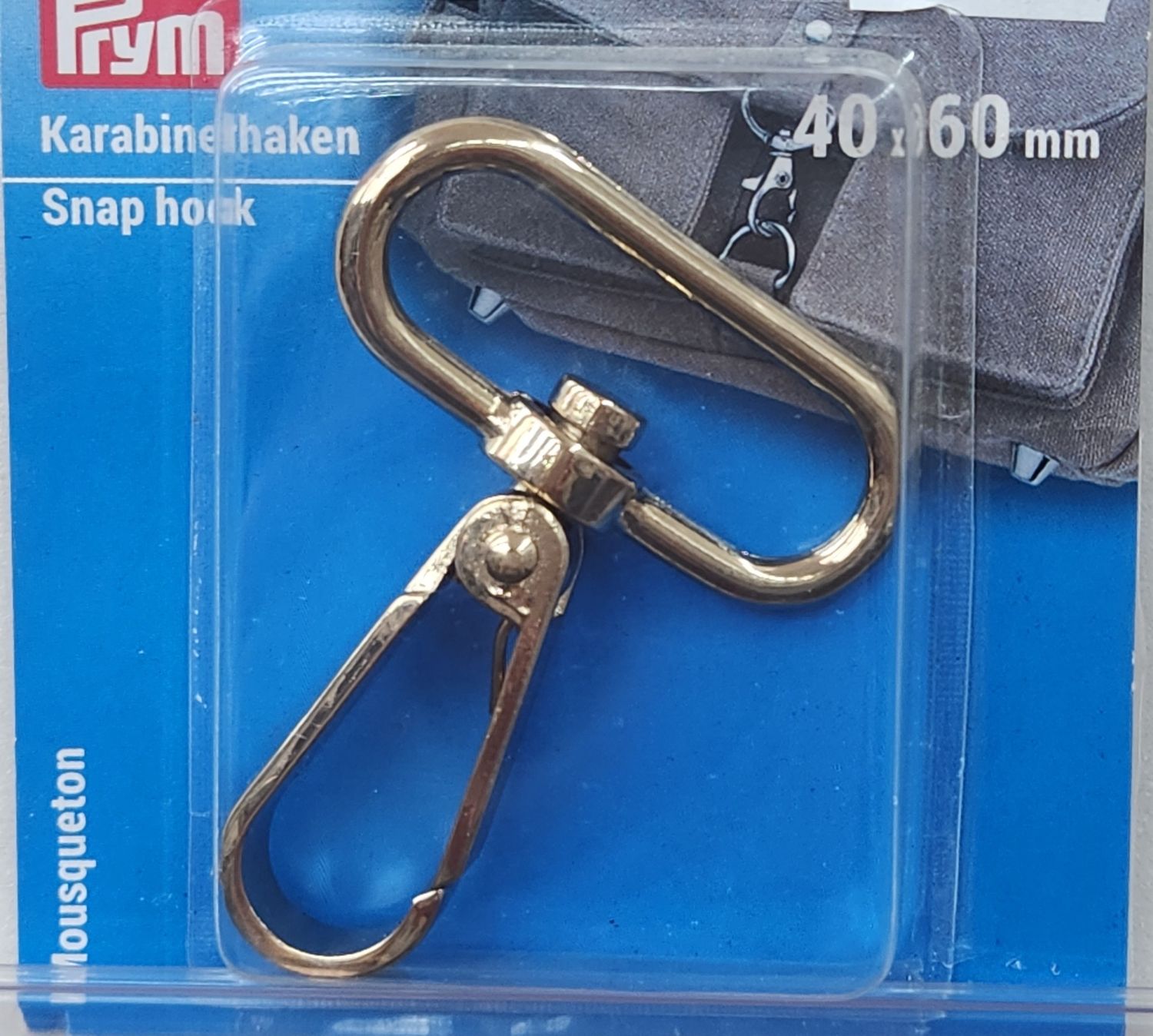 Pony Snap Hook 40mm x 60mm Gold