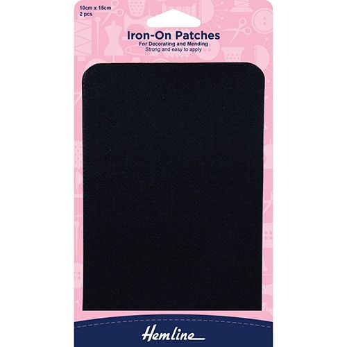 Hemline 2pk Patch Iron-On Navy