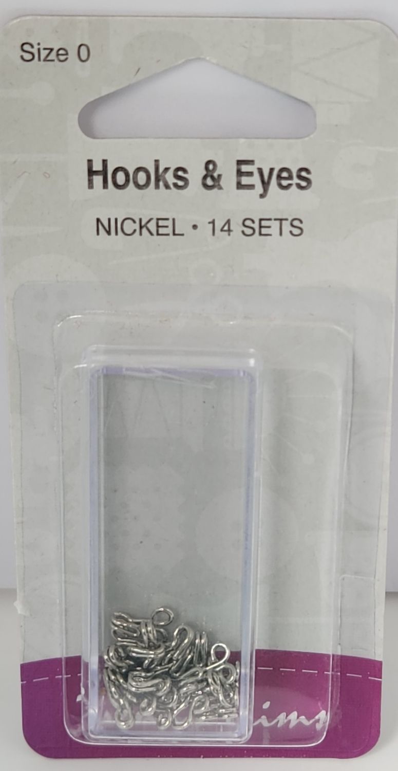 Trendy Hook and Eyes Nickel 14 Sets Size 0
