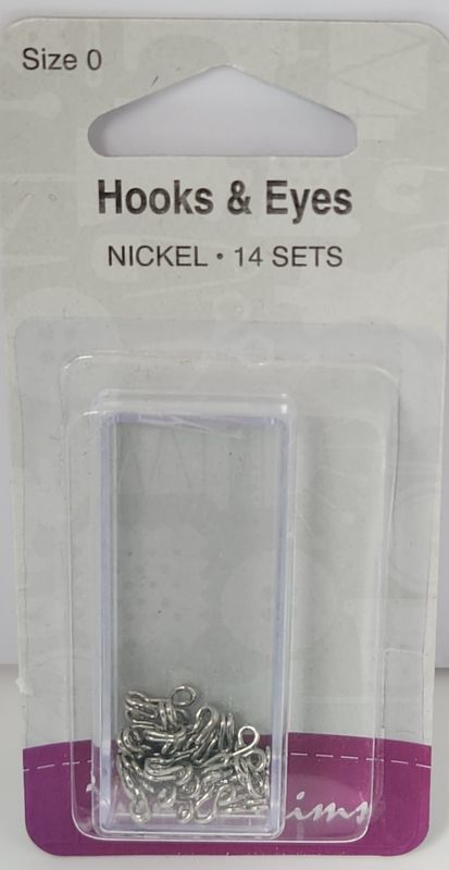 Trendy Hook and Eyes Nickel 14 Sets Size 0