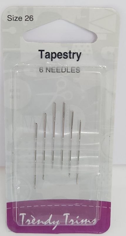 Trendy Trims Tapestry Size 26 Needles 6 Packs