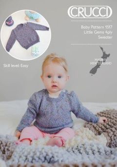 Crucci Baby Pattern 1517 Little Gems 4ply Sweater